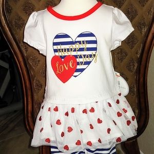 2 pc pants set with hearts